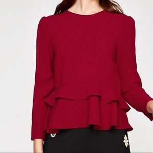 Zara Red Blouse